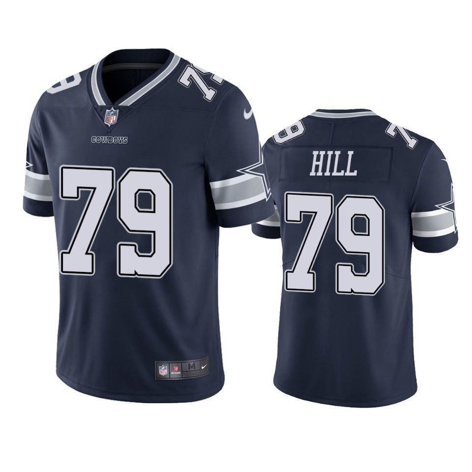 Dallas Cowboys Trysten Hill 2019 Nfl Draft Navy Vapor Limited Jersey