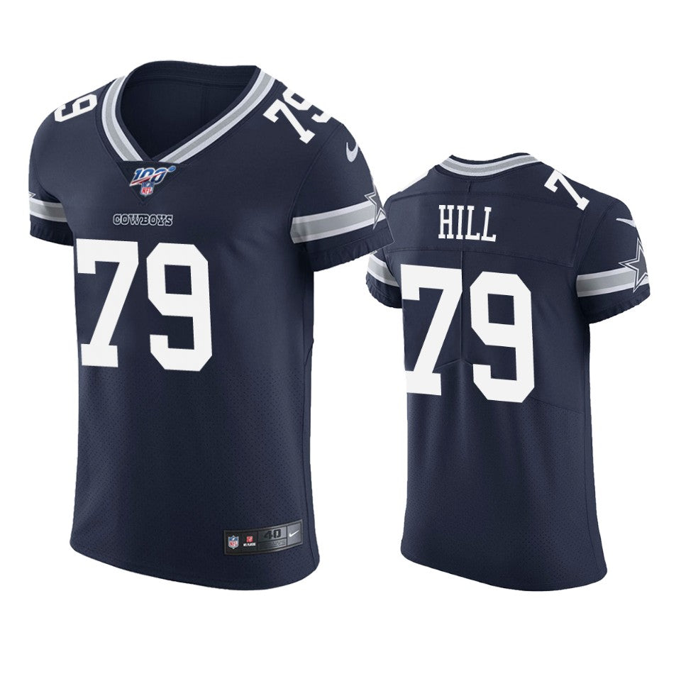 Dallas Cowboys Trysten Hill Navy 100th Season Vapor Elite Jersey