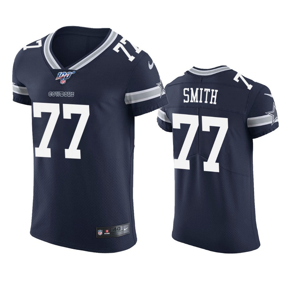 Dallas Cowboys Tyron Smith Navy 100th Season Vapor Elite Jersey