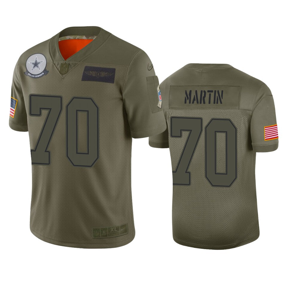 Dallas Cowboys Zack Martin Camo 2019 Salute To Service Limited Jersey