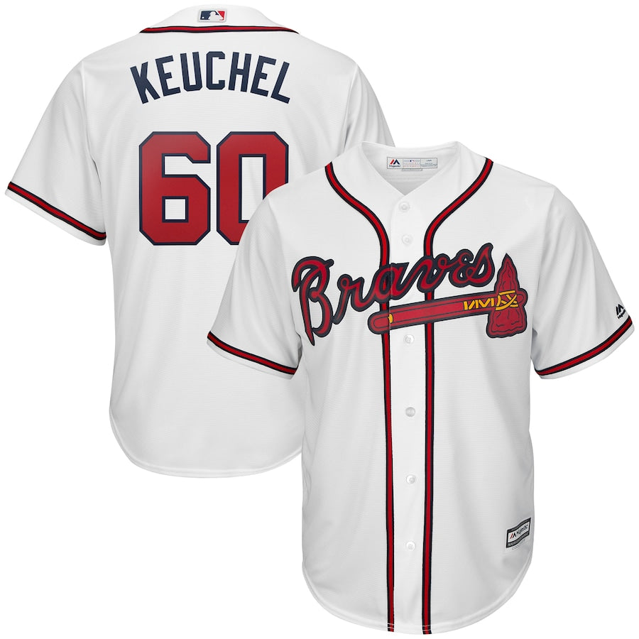 Dallas Keuchel Atlanta Braves Majestic Home Official Cool Base Player Jersey White