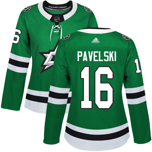 Dallas Stars 16 Joe Pavelski Green Home Authentic Womens Stitched Hockey Jersey