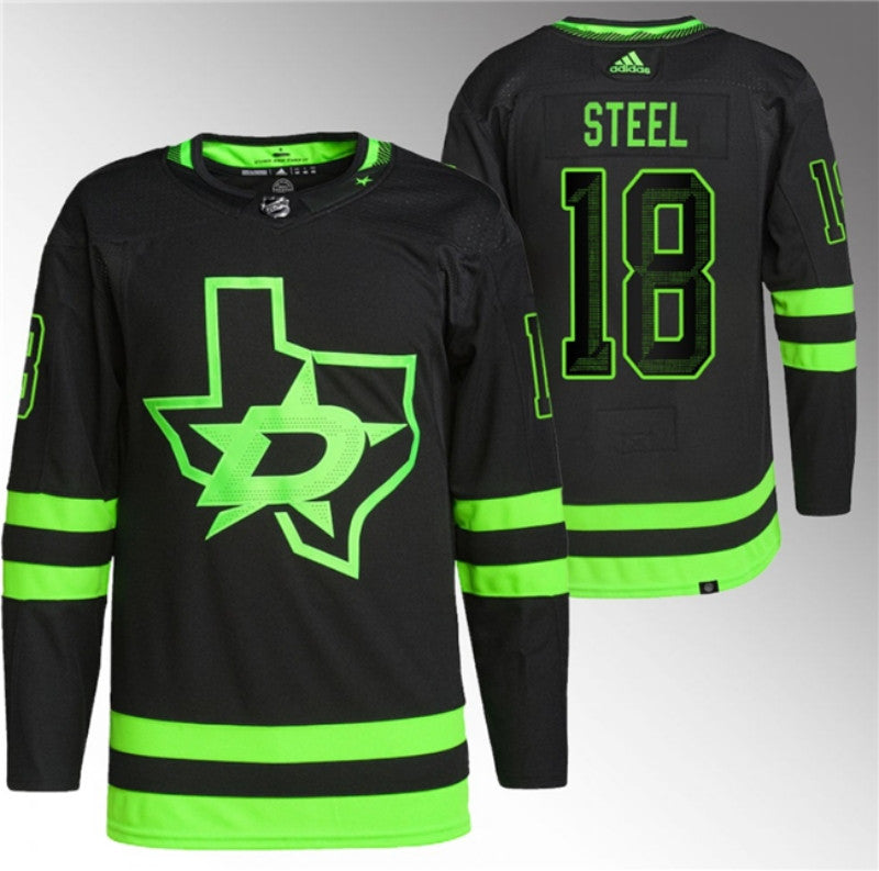 Dallas Stars 18 Sam Steel Black Stitched Jersey