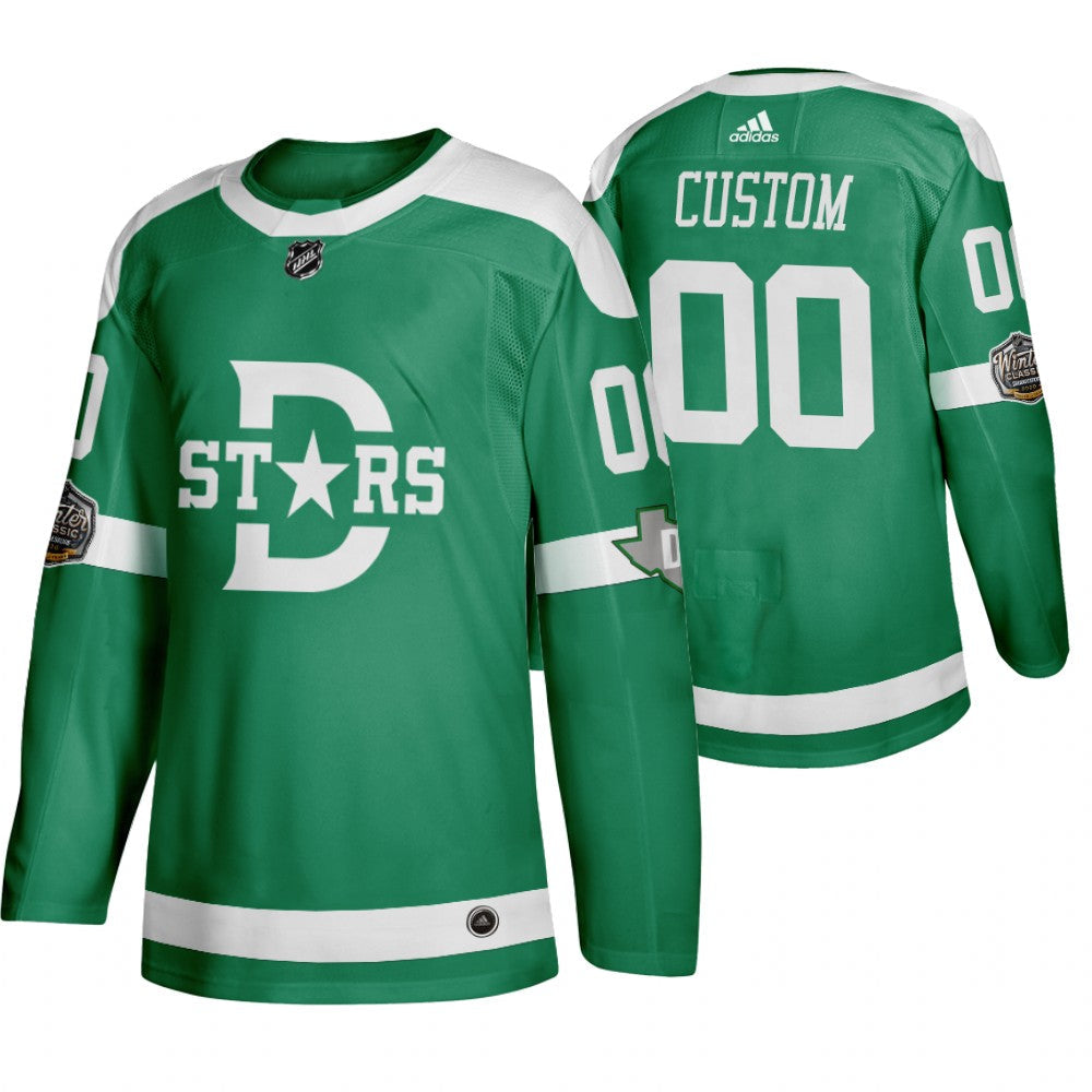 Dallas Stars Custom Green 2020 Winter Classic Retro NHL Jersey