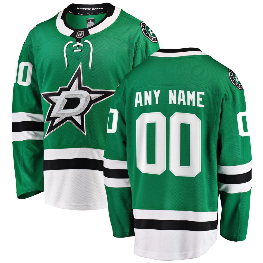 Dallas Stars Fanatics Branded Home Breakaway Custom Jersey Green
