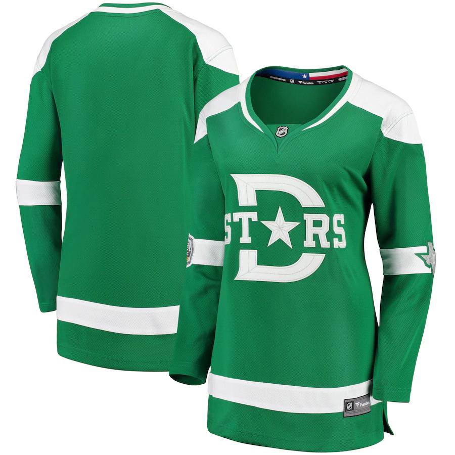Dallas Stars Fanatics Branded Womens 2020 Winter Classic Breakaway Jersey Green