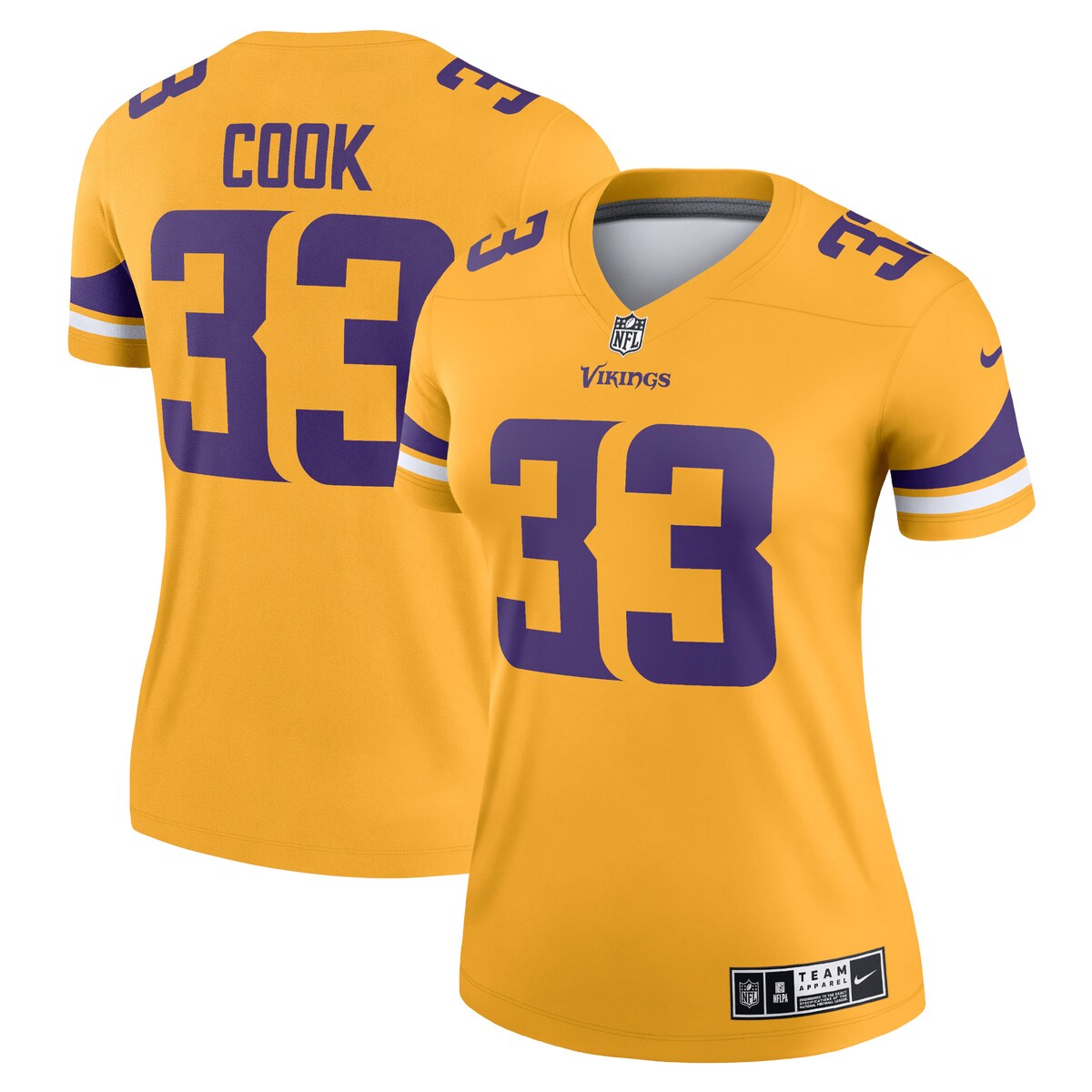 Dalvin Cook Minnesota Vikings Nike Womens Inverted Legend Jersey Gold