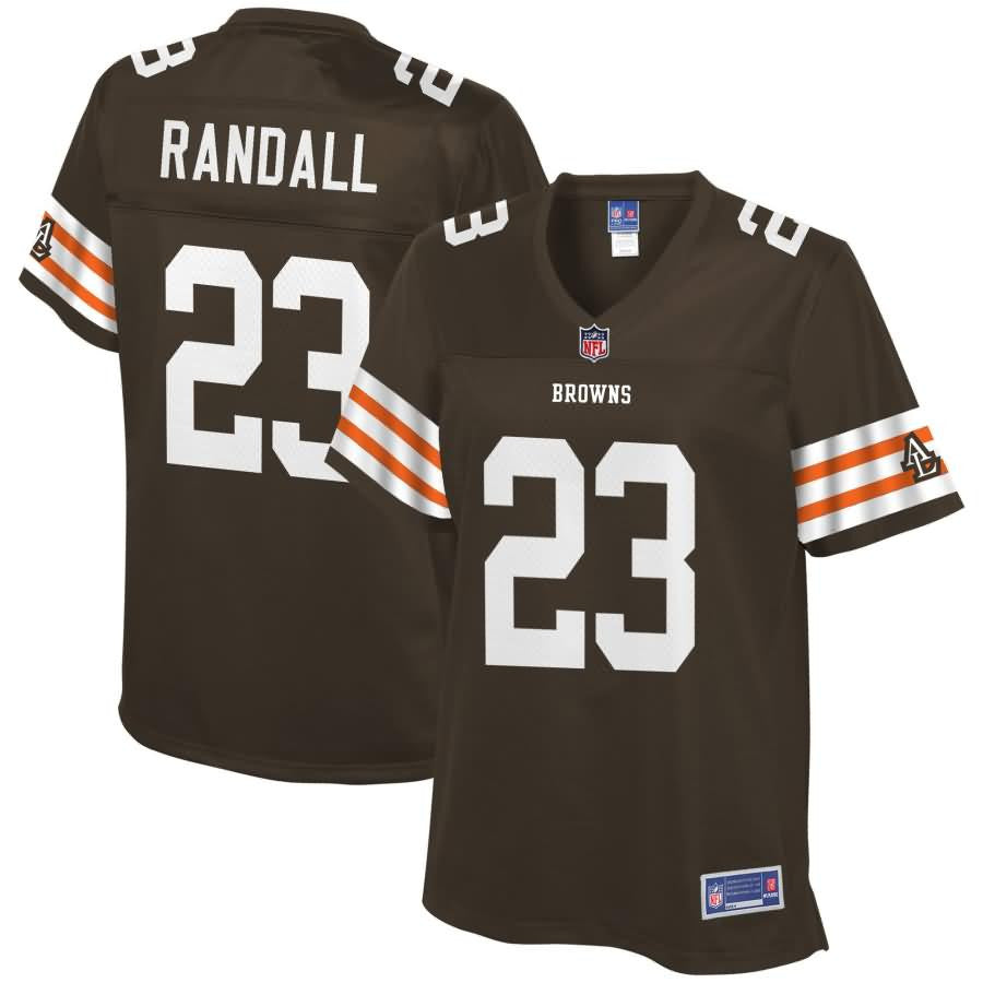 Damarious Randall Cleveland Browns Nfl Pro Line Womens Historic Logo Player Jersey Brown