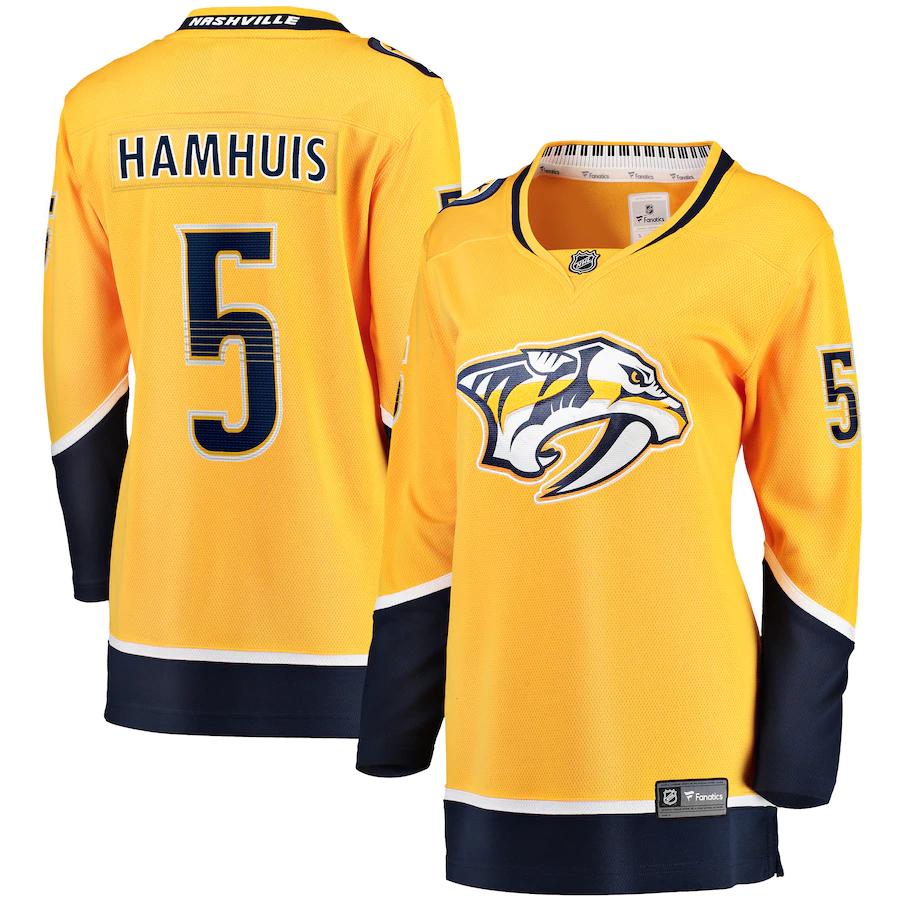 Dan Hamhuis Nashville Predators Fanatics Branded Womens Home Breakaway Player Jersey Gold