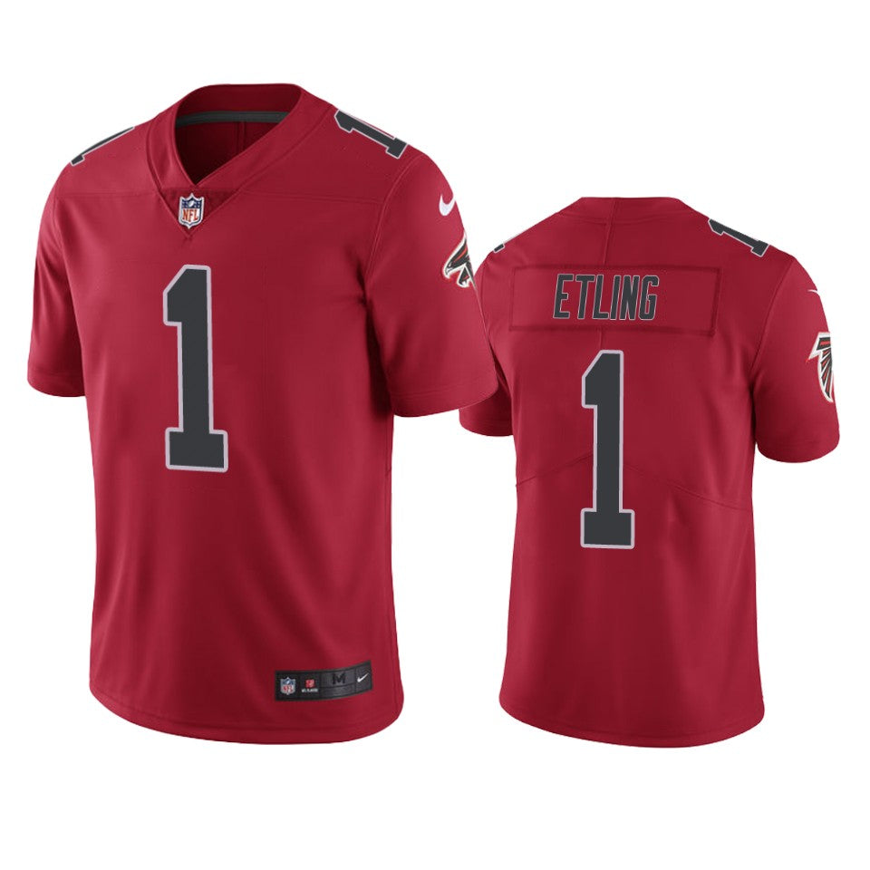 Danny Etling Falcons Red Color Rush Limited Jersey