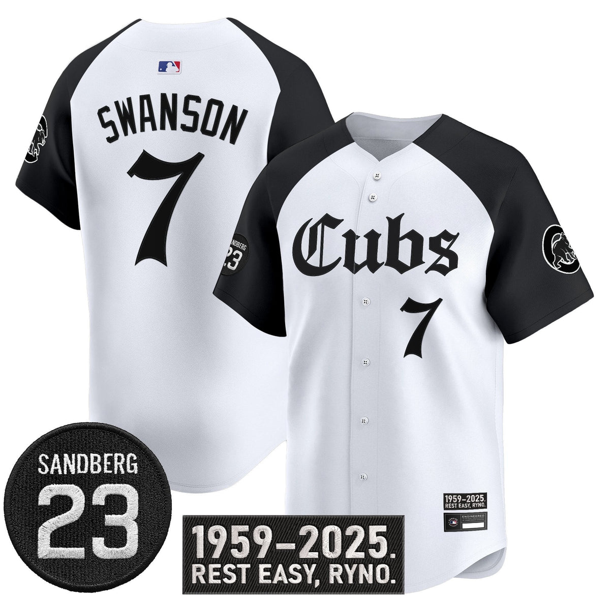 Dansby Swanson Jersey #7 Chicago Cubs Ryne Sandberg Tribute Stitched Alternate