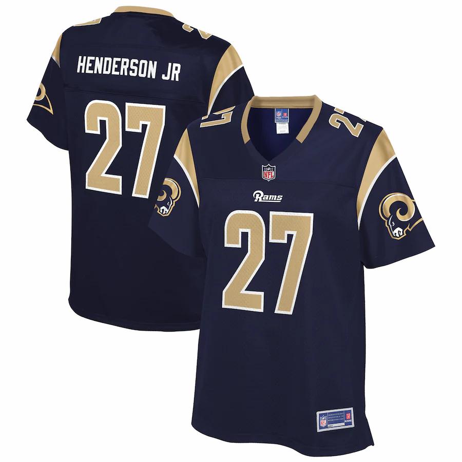 Darrell Henderson Los Angeles Rams Nfl Pro Line Womens Team Color Player Jersey Navy