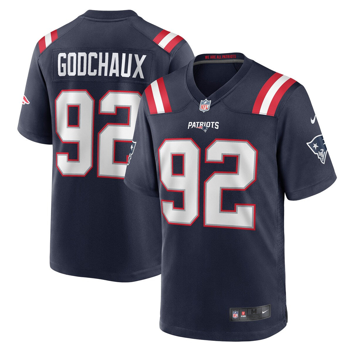 Davon Godchaux New England Patriots Nike Game Jersey Navy