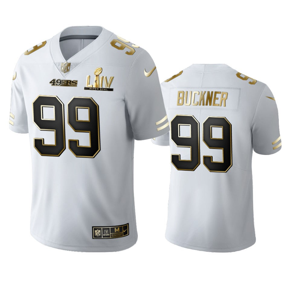 Deforest Buckner 49ers White Super Bowl Liv Golden Edition Jersey
