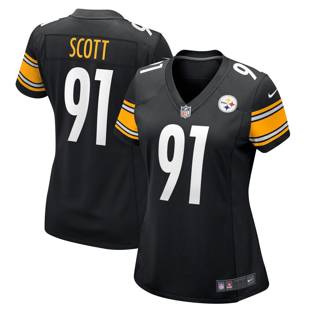Delontae Scott Pittsburgh Steelers Nike Womens Game Player Jersey Black