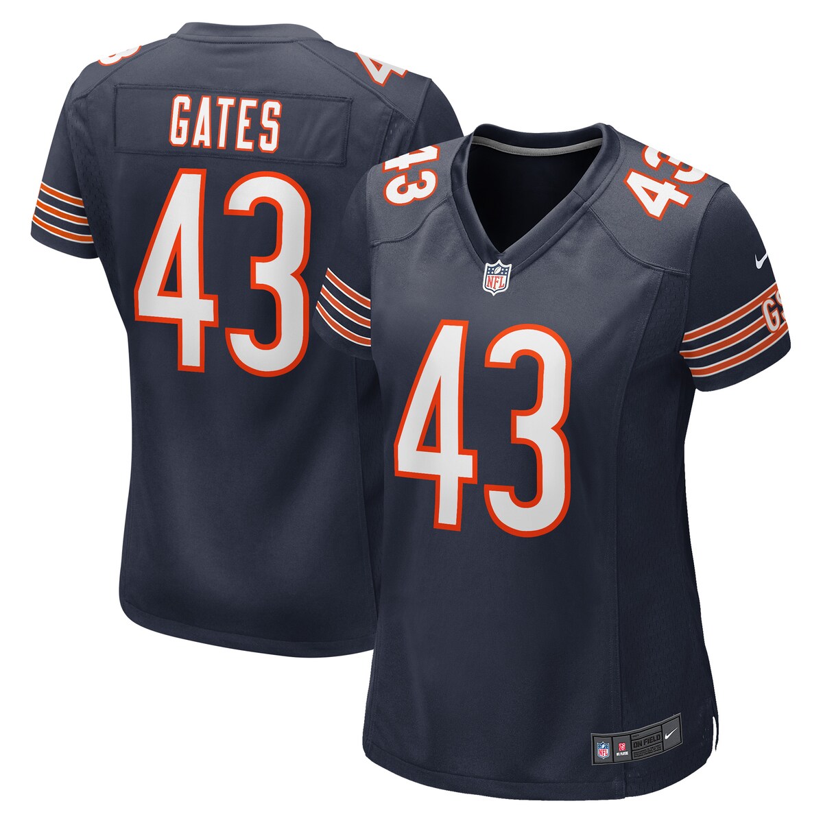 Demarquis Gates Chicago Bears Nike Womens Game Player Jersey Navy