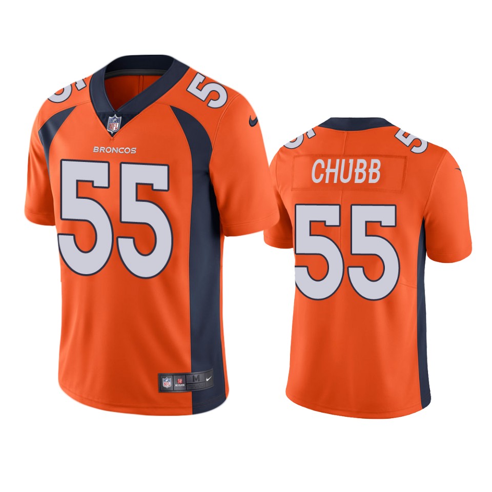 Denver Broncos Bradley Chubb Orange Vapor Untouchable Limited Jersey