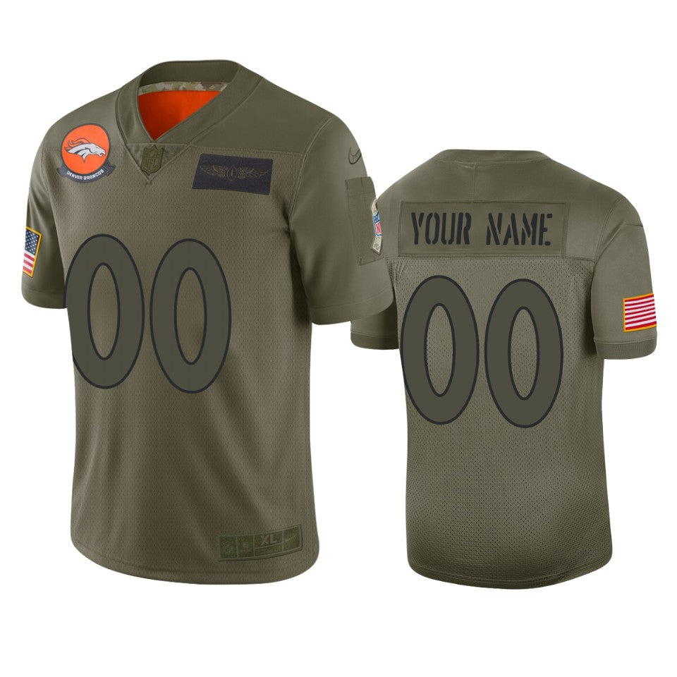 Denver Broncos Custom Camo 2019 Salute To Service Limited Jersey