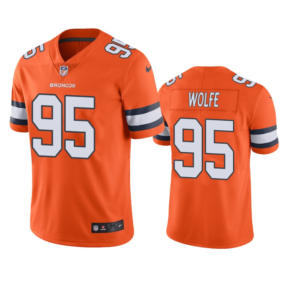 Denver Broncos Derek Wolfe Orange Nike Color Rush Limited Jersey