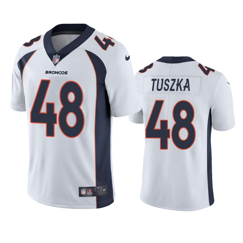 Denver Broncos Derrek Tuszka White Vapor Untouchable Limited Jersey