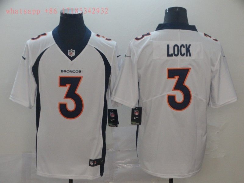 Denver Broncos Drew Lock 3 2020 Nfl White Jersey Jersey