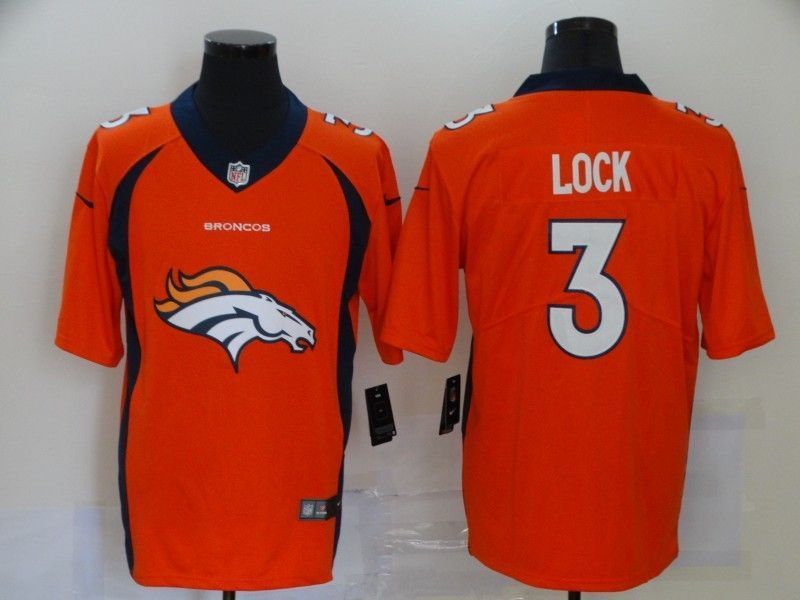 Denver Broncos Drew Lock 3 Nfl 2020 Orange Jersey