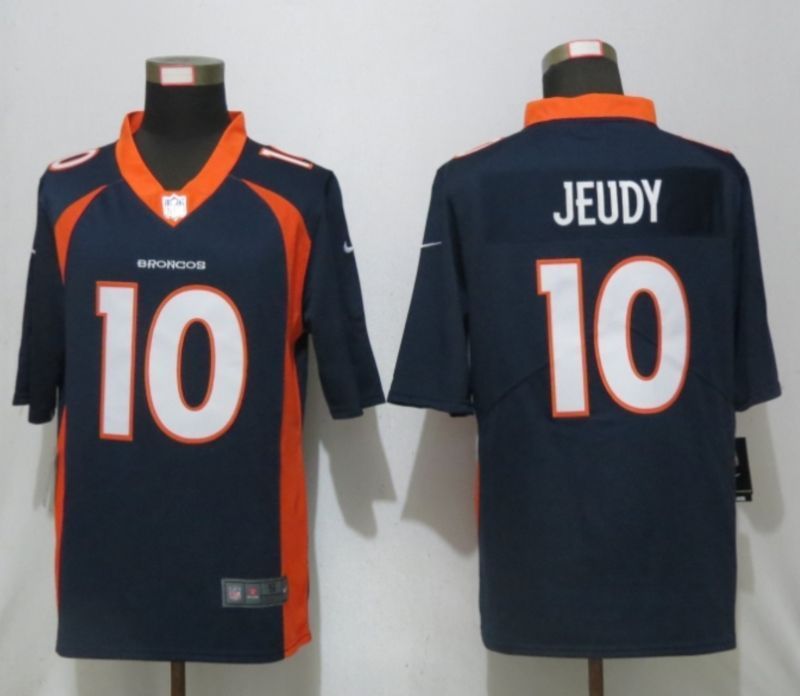 Denver Broncos Jerry Jeudy 10 Nfl 2020 Black Blue Jersey