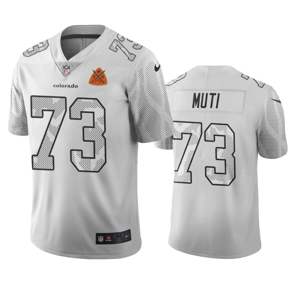 Denver Broncos Netane Muti White City Edition Vapor Limited Jersey