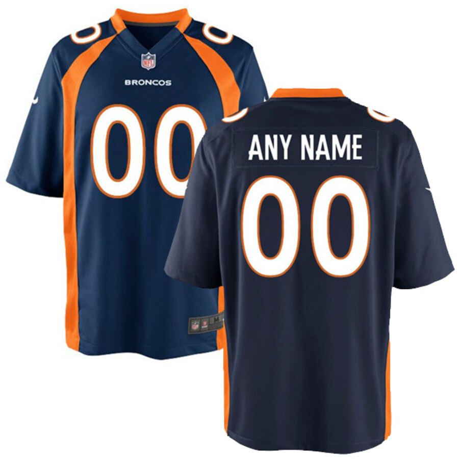 Denver Broncos Nike Youth Game Custom Jersey Navy
