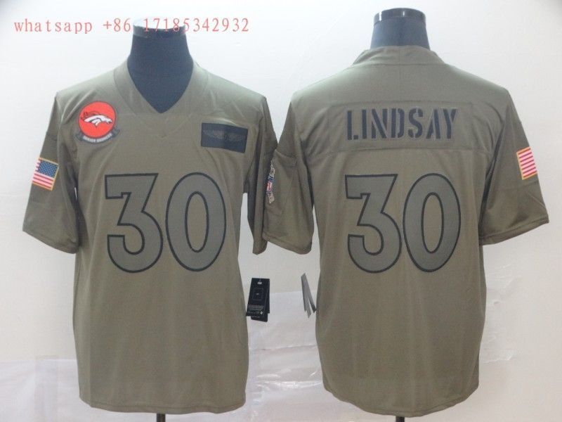 Denver Broncos Phillip Lindsay 30 2020 Nfl Grey Jersey Jersey