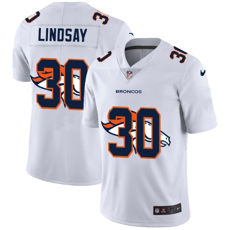 Denver Broncos Phillip Lindsay 30 Nfl 2020 White Jersey
