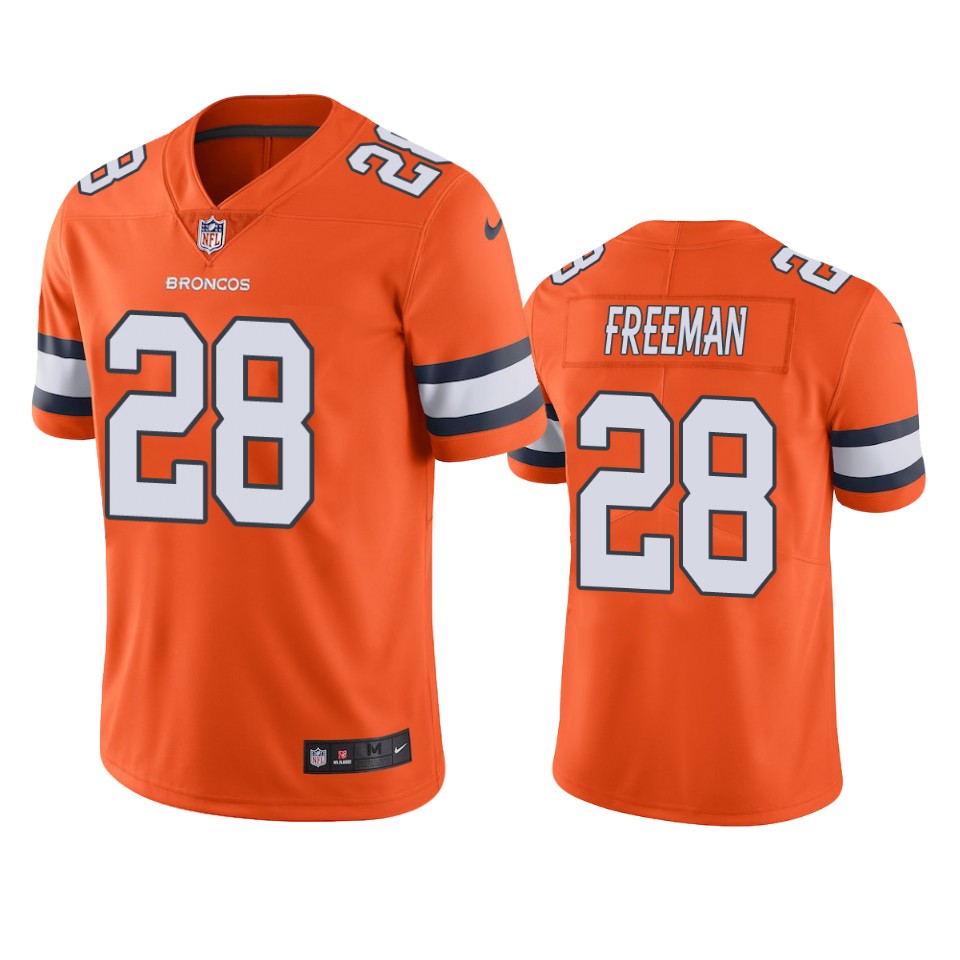 Denver Broncos Royce Freeman Orange Nike Color Rush Limited Jersey