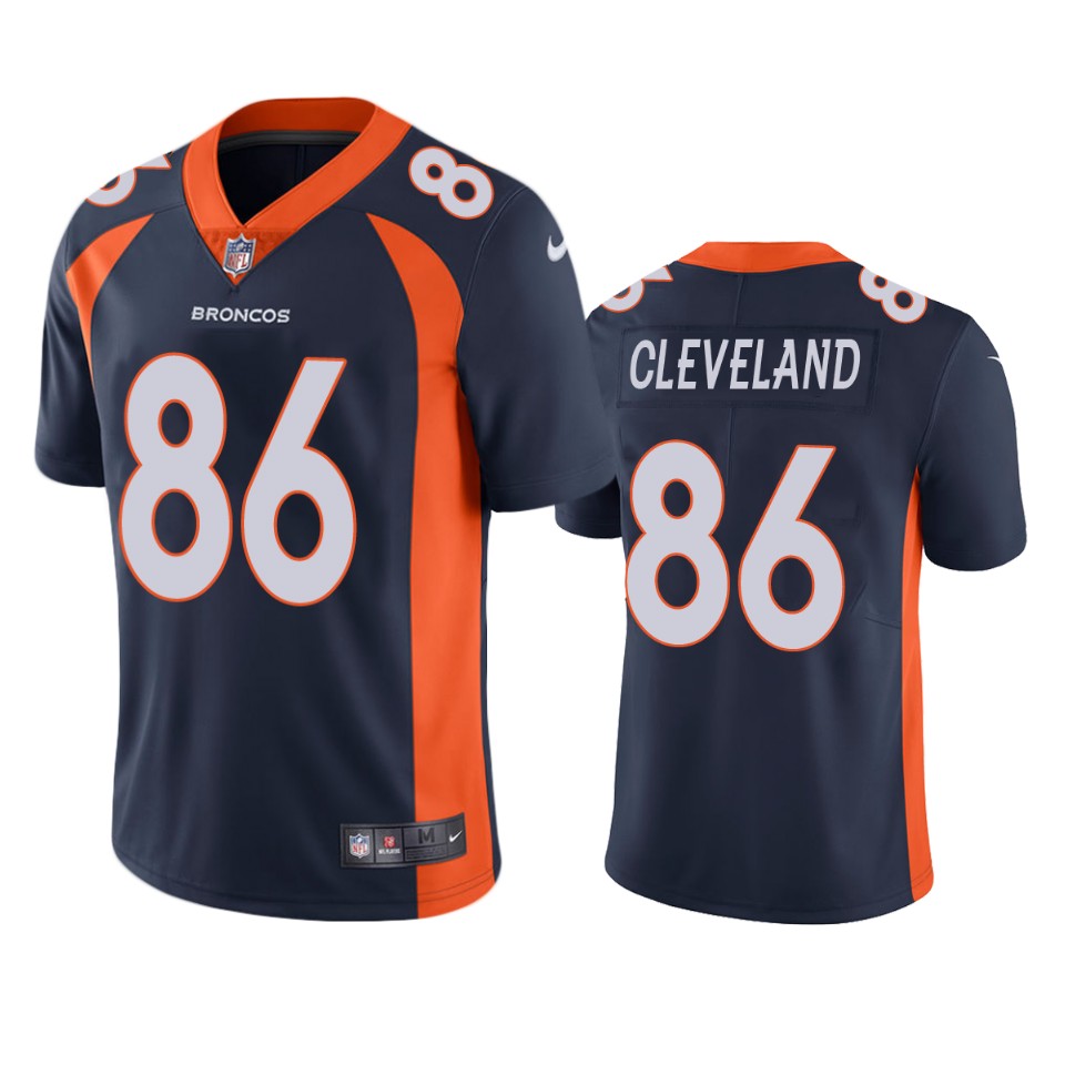 Denver Broncos Tyrie Cleveland Navy Vapor Untouchable Limited Jersey