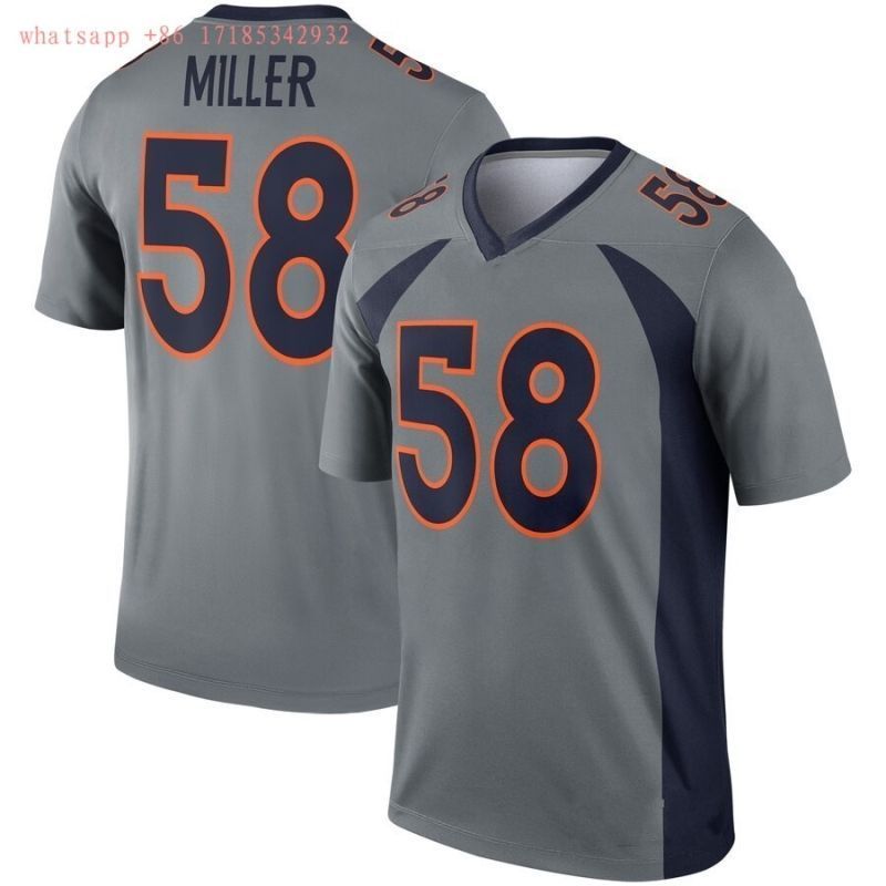 Denver Broncos Von Miller 58 2020 Nfl Grey Jersey Jersey