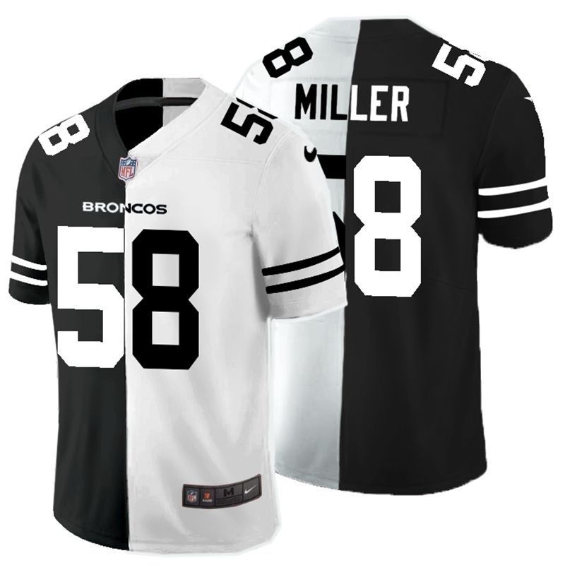 Denver Broncos Von Miller 58 Nfl 2020 Black And White Jersey