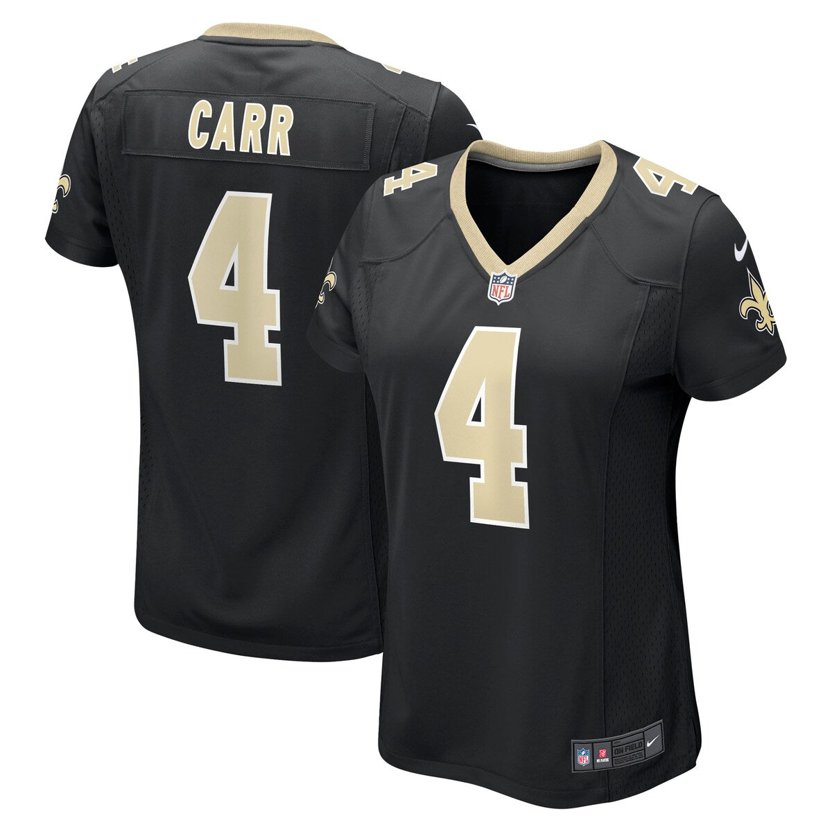 Derek Carr New Orleans Saints Nike Womens Game Jersey Black