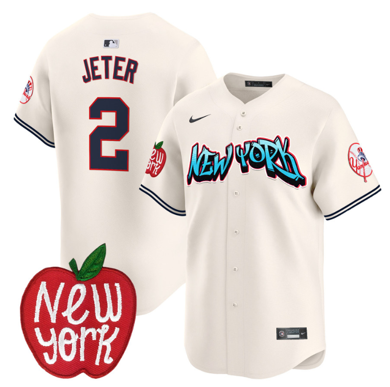 Derek Jeter Jersey #2 New York Yankees Apple Patch Vapor Premier Limited Stitche
