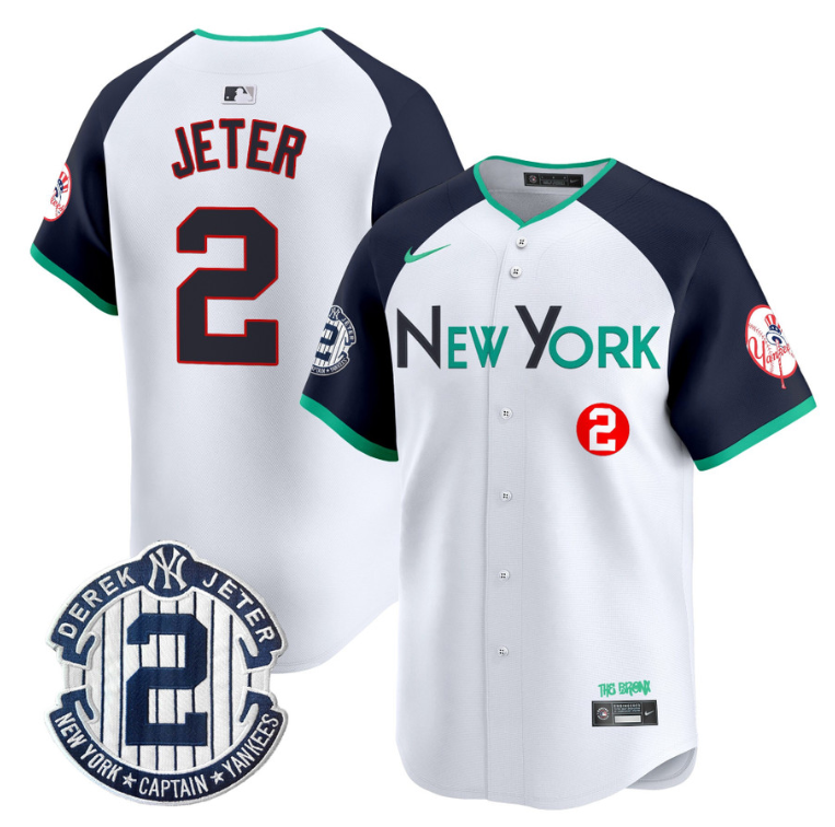 Derek Jeter Jersey #2 New York Yankees City Connect Vapor Premier Limited Stitch