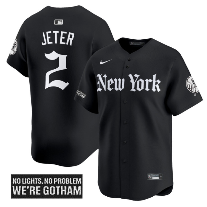 Derek Jeter Jersey #2 New York Yankees Gothic Legacy Edition Vapor Premier Stitc