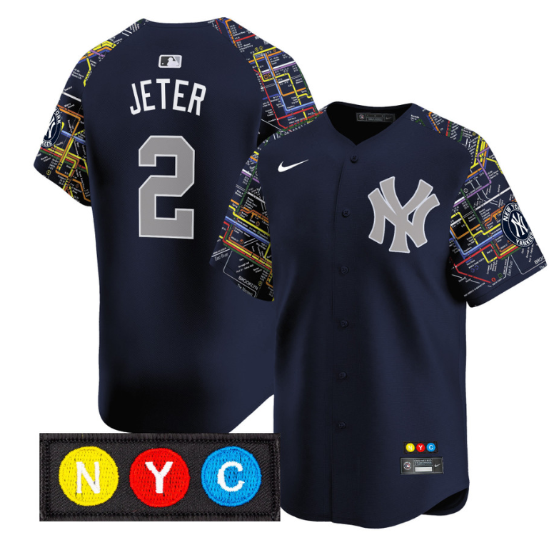 Derek Jeter Jersey #2 New York Yankees Subway Style Vapor Premier Limited Stitch