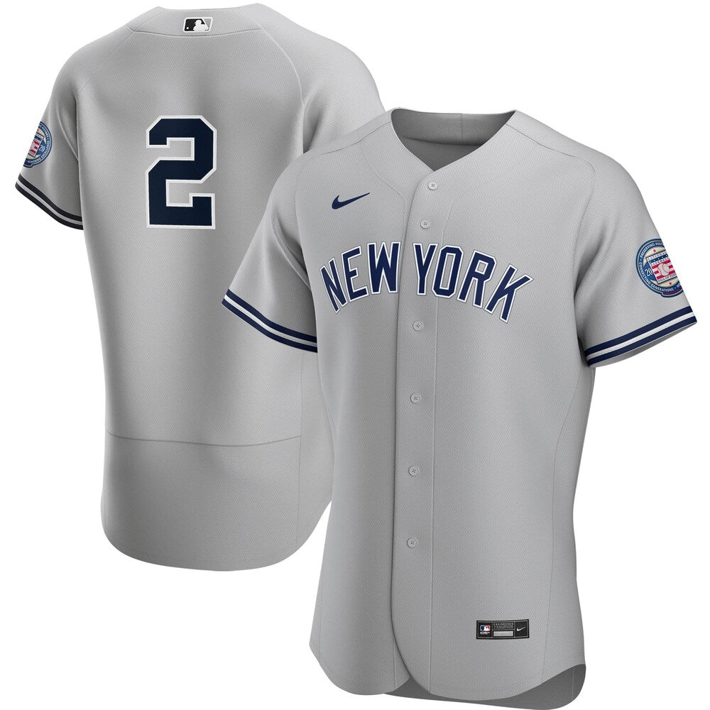 Derek Jeter New York Yankees Nike 2020 Hall Of Fame Induction Road Player Jersey Gray