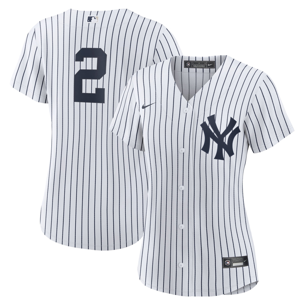 Derek Jeter New York Yankees Nike Womens Home Replica Player Jersey Whitenavy
