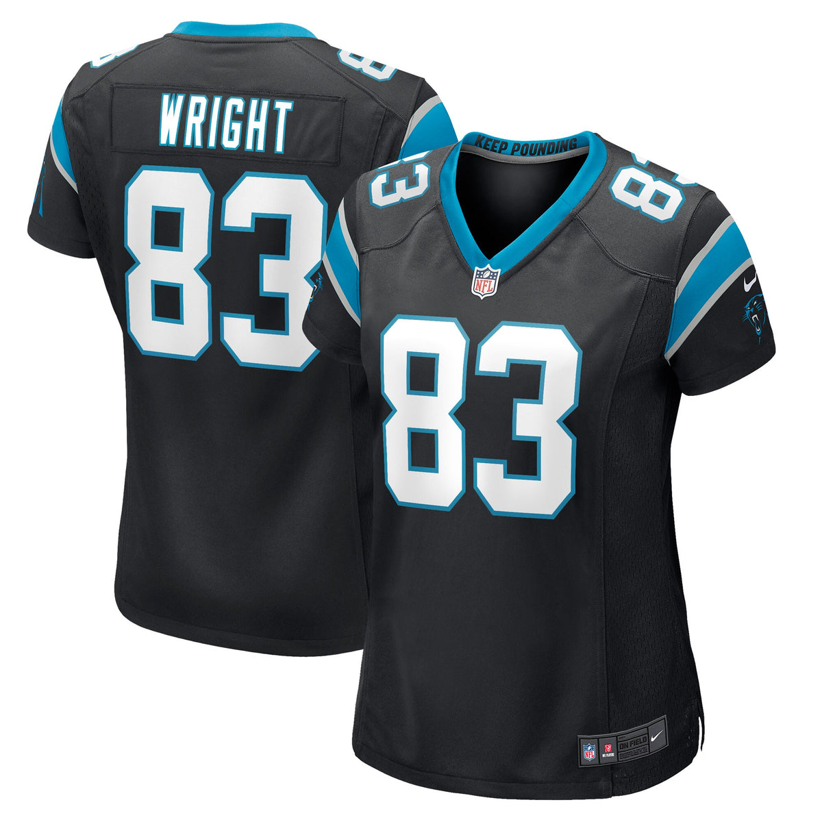 Derek Wright Carolina Panthers Nike Womens Game Player Jersey Black