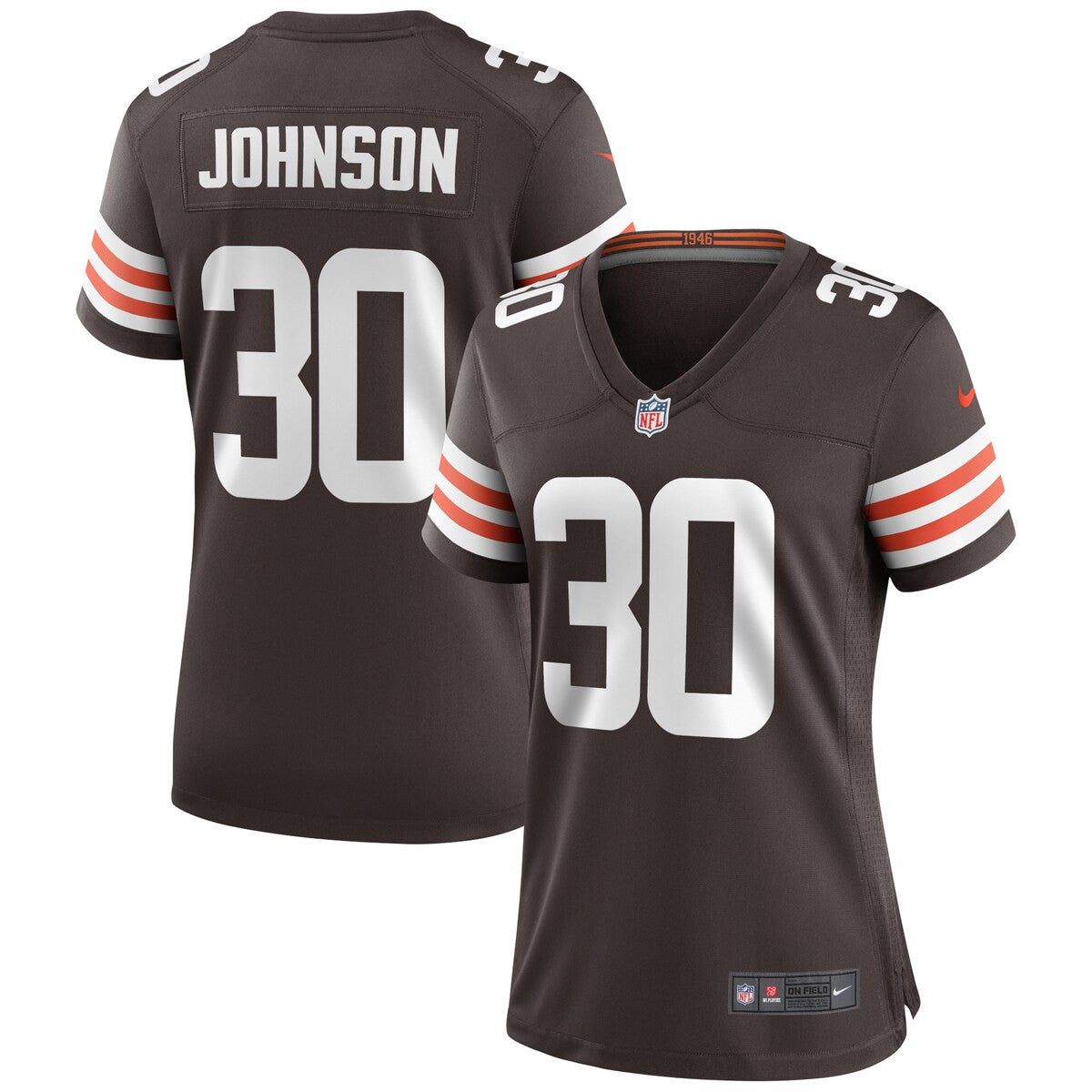 Dernest Johnson Cleveland Browns Nike Womens Game Jersey Brown