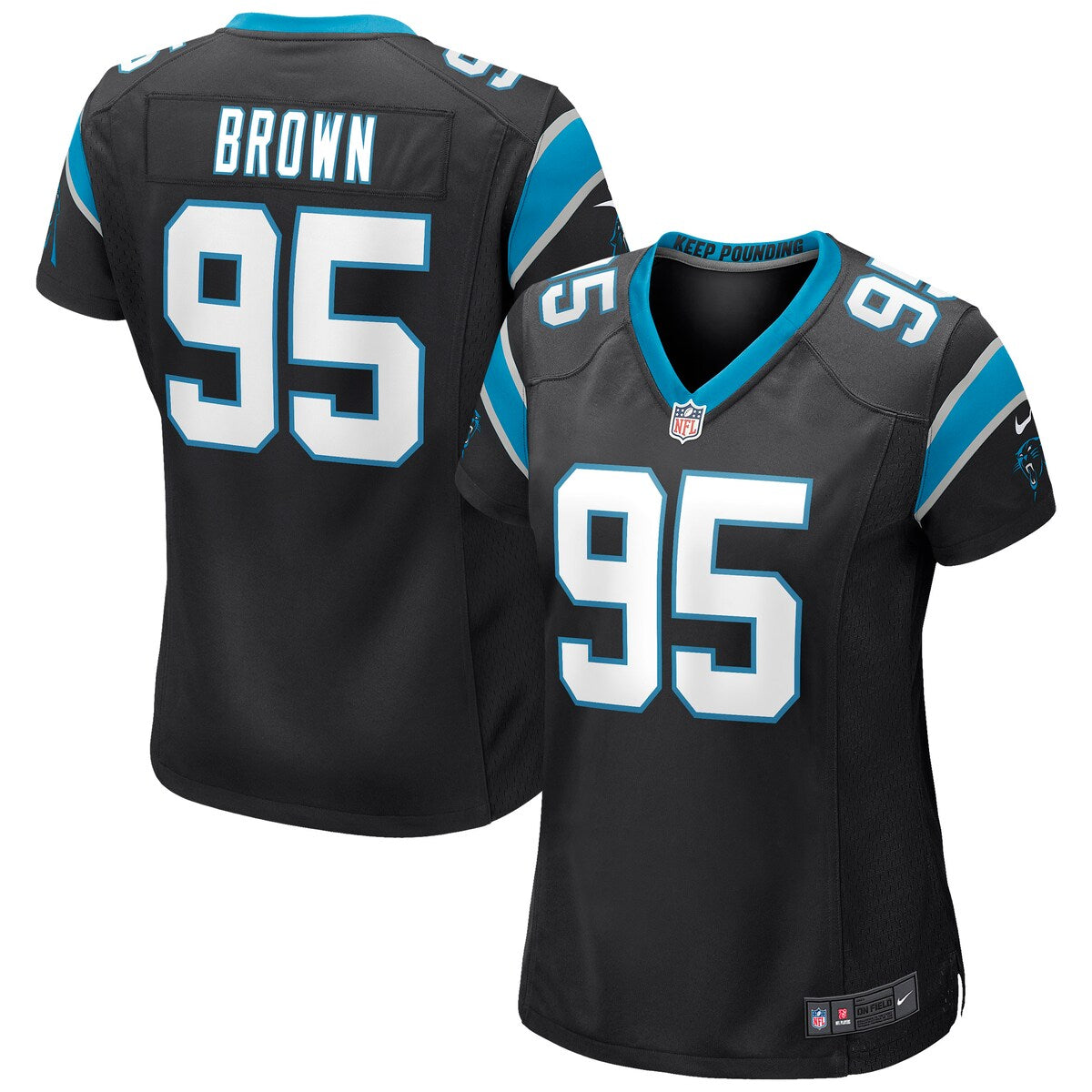 Derrick Brown Carolina Panthers Nike Womens Game Jersey Black
