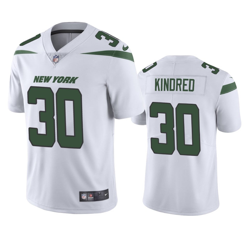Derrick Kindred New York Jets White Vapor Limited Jersey