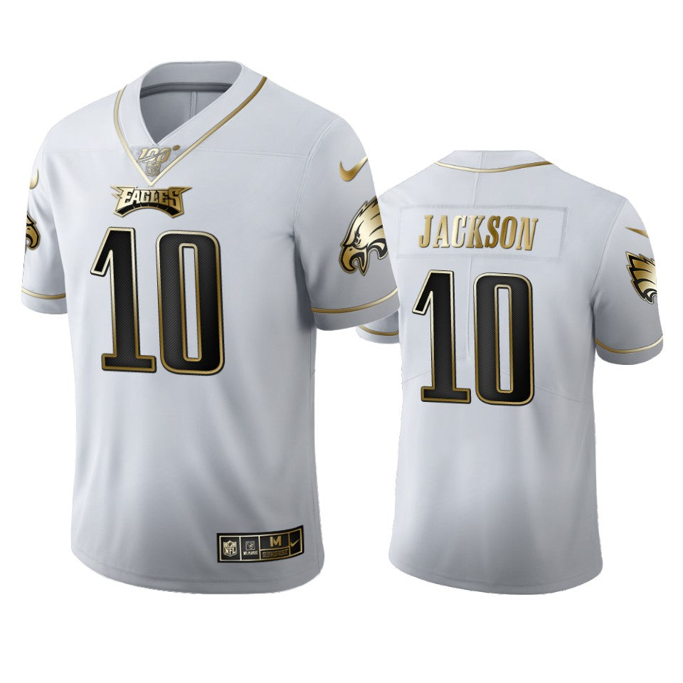 Desean Jackson Eagles White 100th Season Golden Edition Jersey