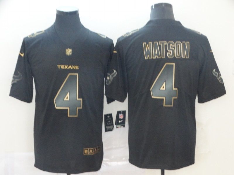 Deshaun Watson 4 Houston Texans Nfl Explosion Legendary Gold Black Jersey