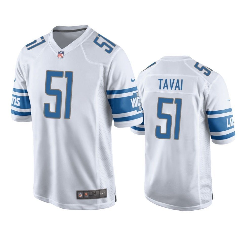 Detroit Lions Jahlani Tavai 2019 Nfl Draft White Game Jersey