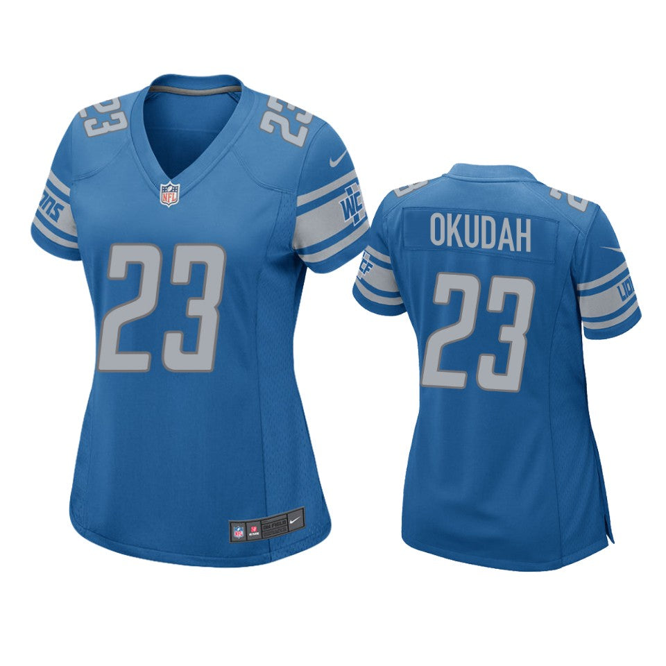 Detroit Lions Jeff Okudah Blue 2020 Nfl Draft Game Jersey